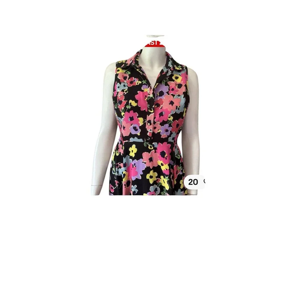 NWT Kate Spade NY Floral Sleeveless Midi Dress Size 12 Spring Summer